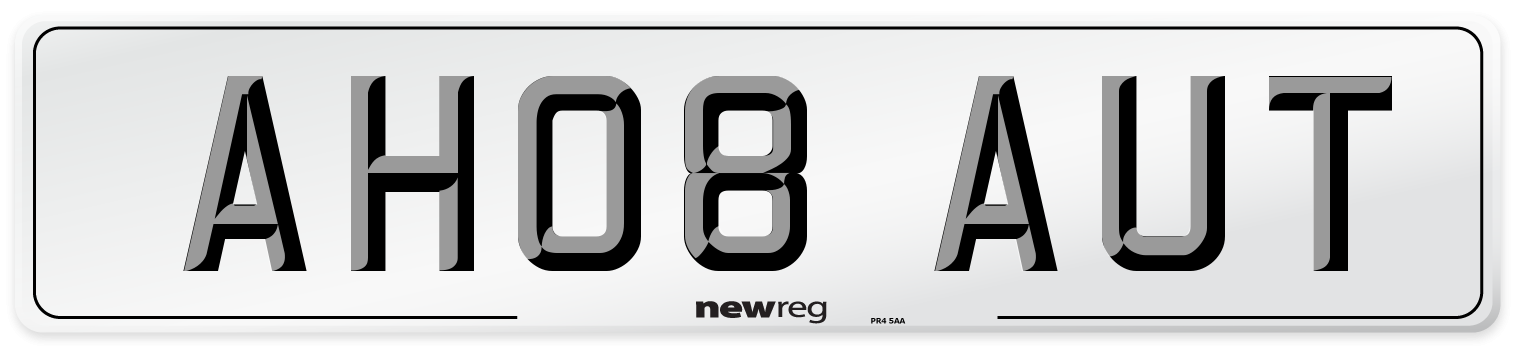 AH08 AUT Number Plate from New Reg
